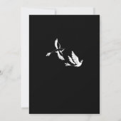 50th Wedding Anniversary Silver Birch Flying Birds 招待状 (裏面)