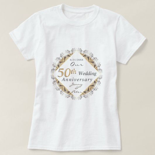 50th Wedding Anniversary  Tシャツ (デザイン正面)