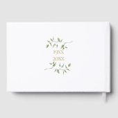 50th Wedding Golden Anniversary Floral Greenery ゲストブック (裏面)