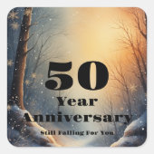 50th Year Anniversary Still Falling For You Bond  スクエアシール (正面)