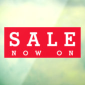 50'x20' オーダーメイド 赤いセール中 ビジネス用ドア ウィンドウサイン (シート3)