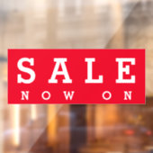 50'x20' オーダーメイド 赤いセール中 ビジネス用ドア ウィンドウサイン (シート2)