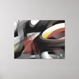 50x38" トレンド抽象芸術 ブラック ホワイト パウダリー キャンバスプリント