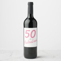 50と素晴らしい誕生日ワインラベル ワインラベル | Zazzle.co.jp