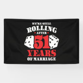 51おもしろい周年記念結婚したカップル51年 横断幕 (横)