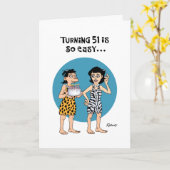 51おもしろい番目の誕生日挨拶 カード (黄色い花)