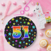 51イベント:はっきりした、おもしろい、カラフル虹51 ペーパープレート (パーティー)