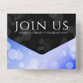 51エレガント回目のサファ結婚イア記念日 オールインワン招待状 (裏面)