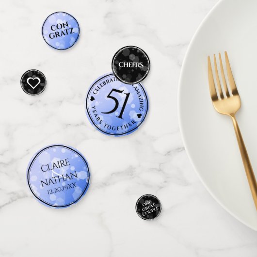 51エレガント回目のサファ結婚イア記念日 コンフェッティ (グループ)