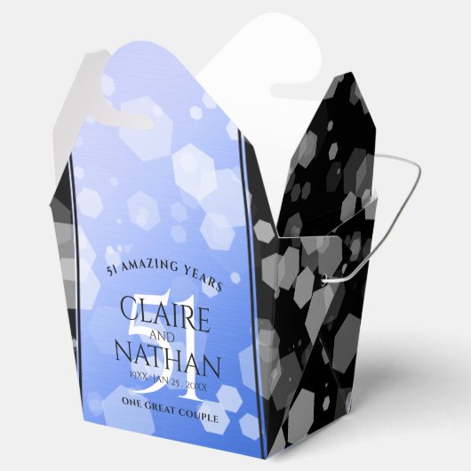 51エレガント回目のサファ結婚イア記念日 フェイバーボックス (オープン)