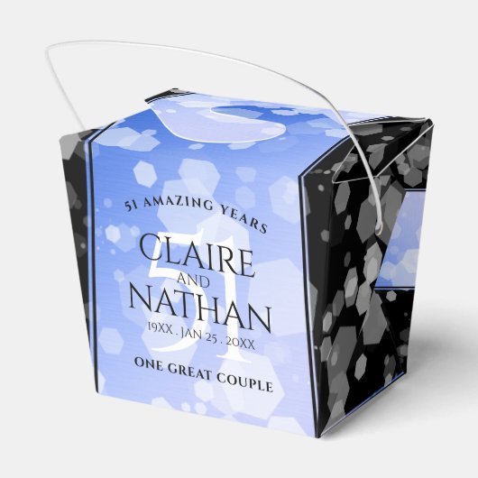 51エレガント回目のサファ結婚イア記念日 フェイバーボックス (裏面サイド)