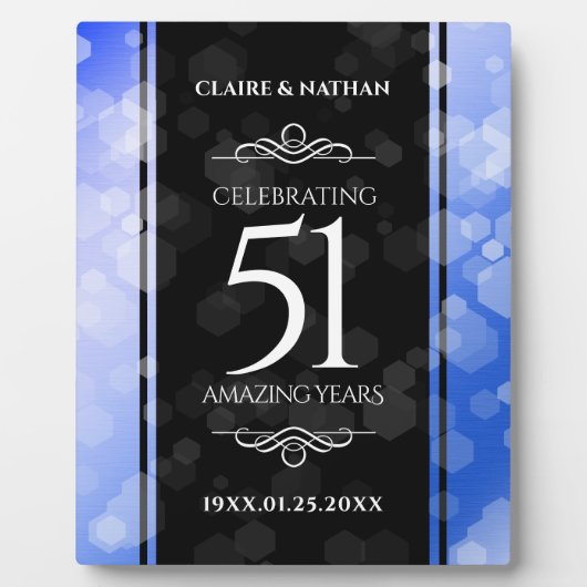 51エレガント回目のサファ結婚イア記念日 フォトプラーク (正面)