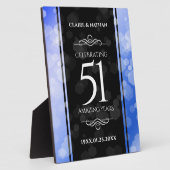 51エレガント回目のサファ結婚イア記念日 フォトプラーク (側面)