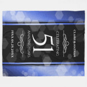 51エレガント回目のサファ結婚イア記念日 フリースブランケット (正面(横))