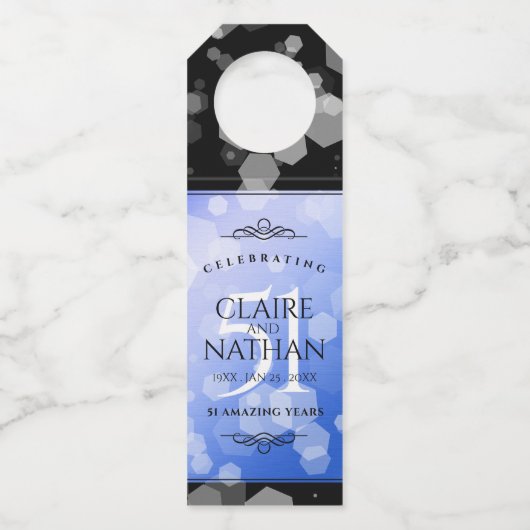 51エレガント回目のサファ結婚イア記念日 ボトルネックタグ (正面)