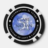 51エレガント回目のサファ結婚イア記念日 ポーカーチップ (裏面)