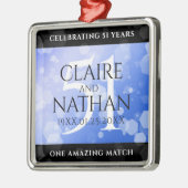 51エレガント回目のサファ結婚イア記念日 メタルオーナメント (左)