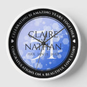 51エレガント回目のサファ結婚イア記念日 壁時計 (正面)