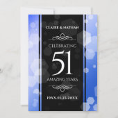 51エレガント回目のサファ結婚イア記念日 招待状 (正面)