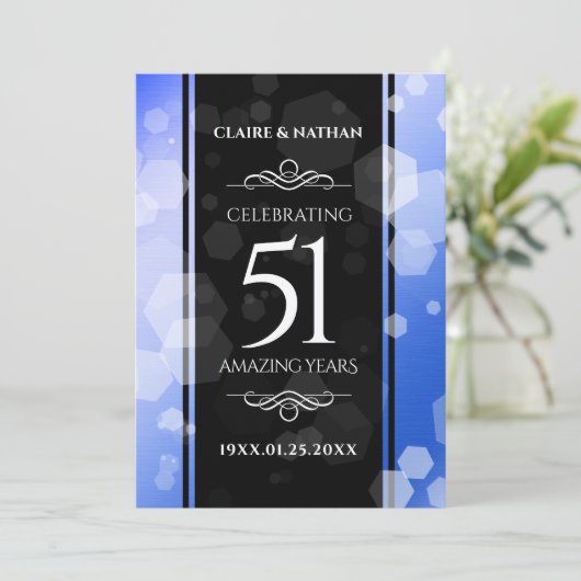 51エレガント回目のサファ結婚イア記念日 招待状 (スタンド正面)