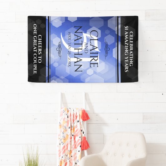 51エレガント回目のサファ結婚イア記念日 横断幕 (インサイチュ)