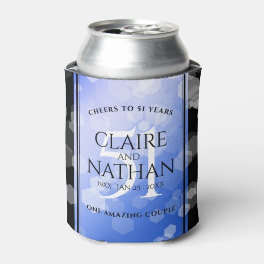 51エレガント回目のサファ結婚イア記念日 缶クーラー (缶正面)