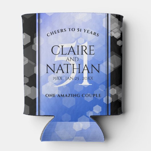 51エレガント回目のサファ結婚イア記念日 缶クーラー (裏面)