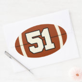 51サッカーステッカー 楕円形シール (封筒)