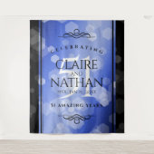 51周年サファイア婚 anniversary おしゃれな記念 タペストリー (正面)