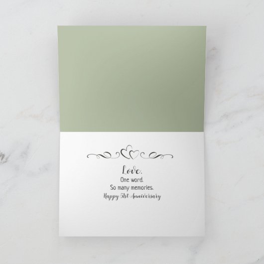 51周年記念ワインとアイビー カード (内部)