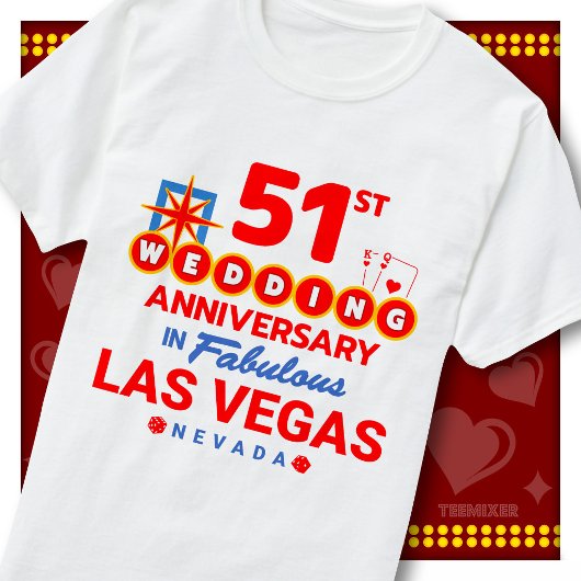 51回目の結婚記念日 ファビュラス ラスベガス カップル Tシャツ