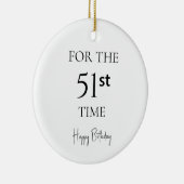 51回目の誕生日おめでとう セラミックオーナメント (右)
