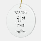 51回目の誕生日おめでとう セラミックオーナメント (左)