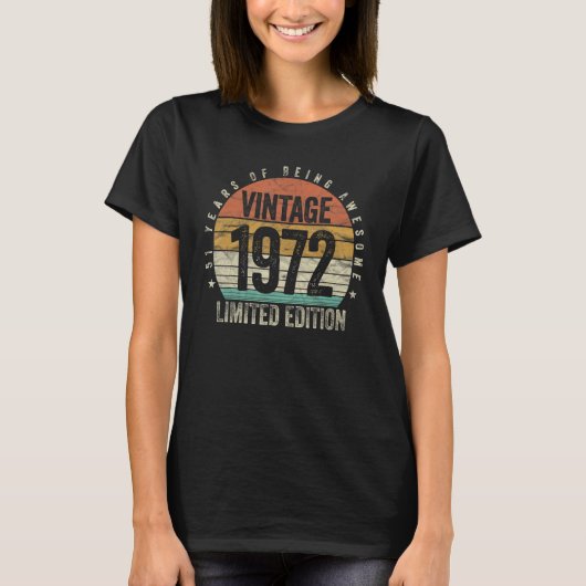 51年のヴィンテージ素晴らし1972誕生日 Tシャツ (正面)