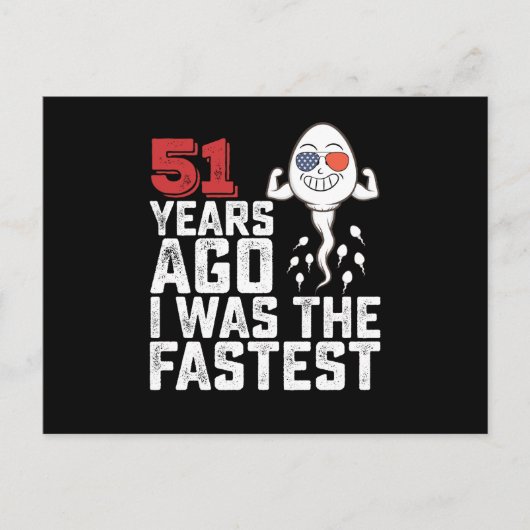 51年前の誕生日 私は一番速かった ポストカード (正面)