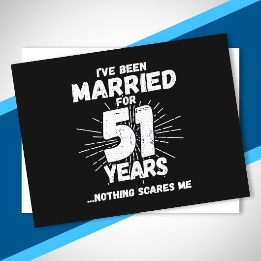 51年目の夫婦のユーモアあふれる結婚記念日 ポストカード