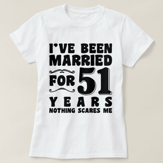 51年間の結婚記念日のプレゼント Tシャツ (デザイン正面)