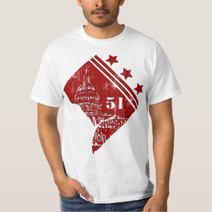 51日 – ワシントンDC州国旗の境界線 Tシャツ