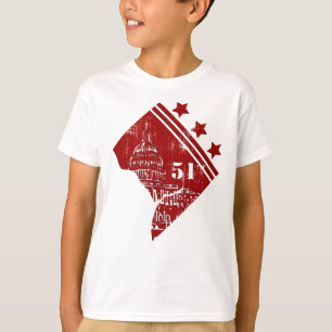 51日 – ワシントンDC州国旗の境界線 Tシャツ