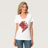 51日 – ワシントンDC州国旗の境界線 Tシャツ (正面フル)