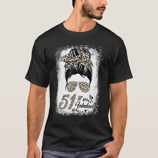 51歳とっても素敵なミッシーBun Leopard 51誕生 Tシャツ (正面)