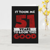 51歳のバデーが私を良く見せた51誕生日 カード (黄色い花)