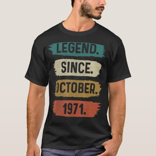 51歳の伝説1971年10月51誕生 Tシャツ (正面)