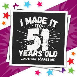 51歳の皮肉ミームおもしろい51誕生日 スタンダードカクテルナプキン