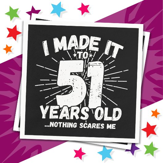 51歳の皮肉ミームおもしろい51誕生日 スタンダードカクテルナプキン