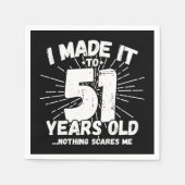 51歳の皮肉ミームおもしろい51誕生日 スタンダードカクテルナプキン (正面)