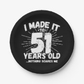 51歳の皮肉ミームおもしろい51誕生日 ペーパープレート (正面)