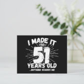 51歳の皮肉ミームおもしろい51誕生日 ポストカード (スタンド正面)