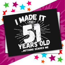 51歳の皮肉ミームおもしろい51誕生日 ポストカード