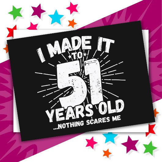 51歳の皮肉ミームおもしろい51誕生日 ポストカード